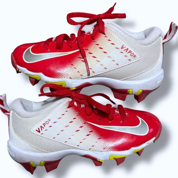 Nike Vapor Untouchable Shark 3 Fastflex Football Cleats Red White Youth Size 11C - Picture 10 of 12